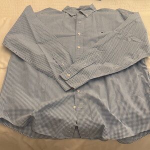Vineyard Vines Blue and White Checkered Shirt